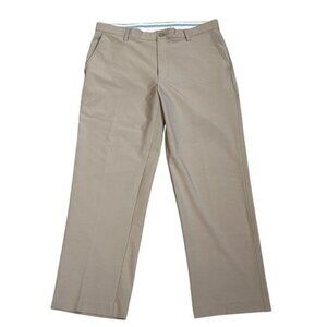 FootJoy Golf Pants 36x30 Khaki Flat Front Tech Tour Performance Tan Stretch Prep